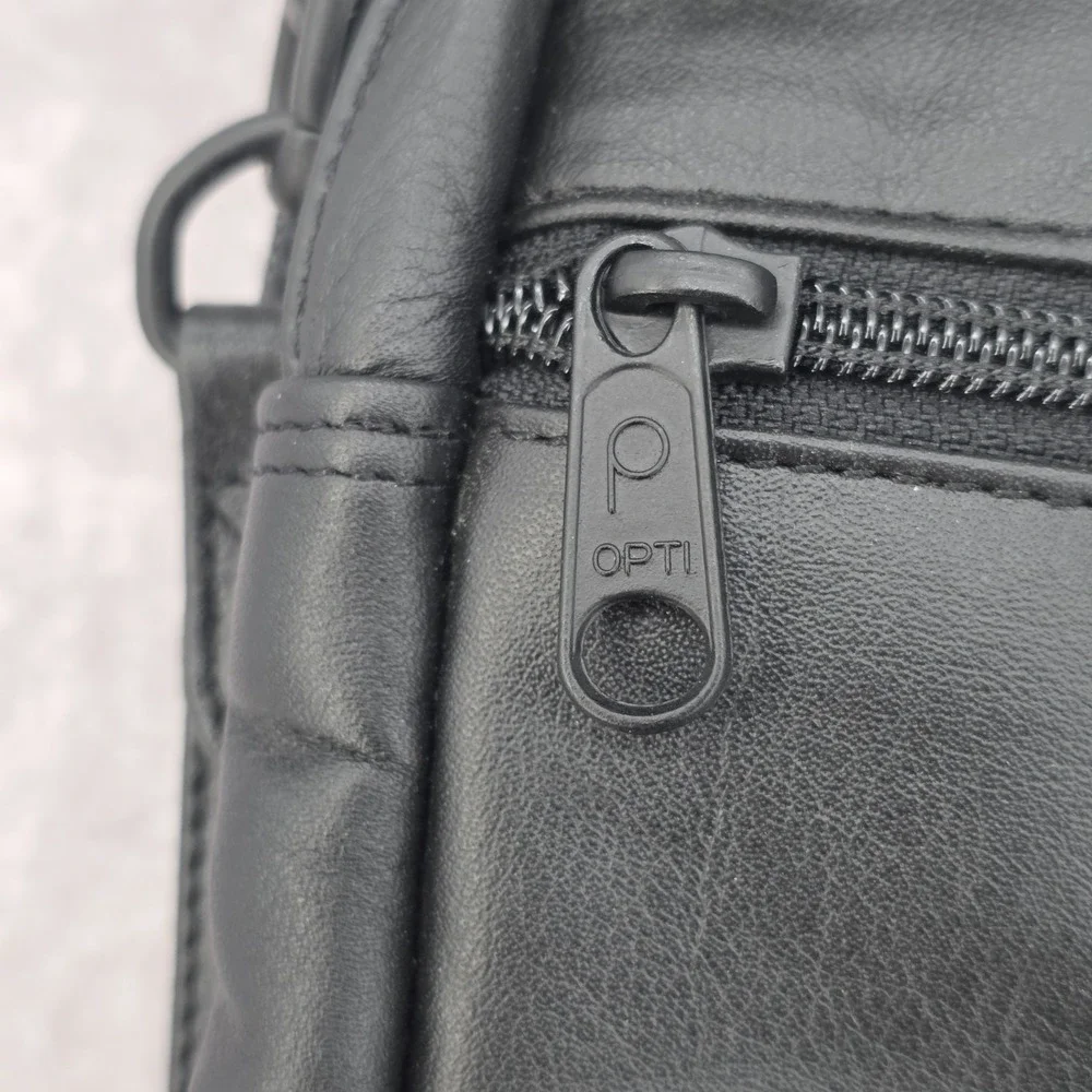 Heritage Nappa Leather Portfolio‎ Briefcase Full Grain Black Bag Organizer Korea